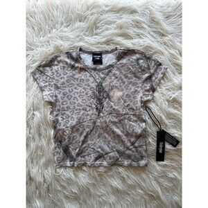 Civil Regime Concrete Sin Energy Baby Tee Sun Wash Leopard Camo Size Large